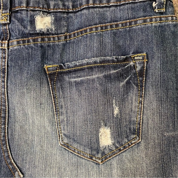 Garage Skirts Distressed 0 Cotton Denim Mini Skirt Poshmark